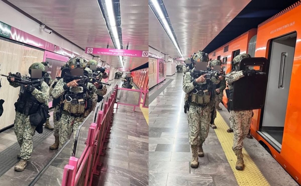 Sedena realiza ejercicio antiterrorista en el Metro CDMX rumbo al Mundial 2026