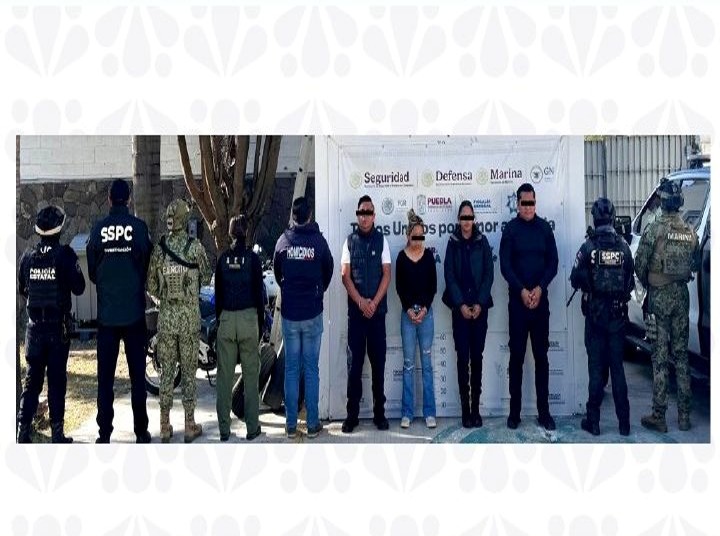 Tres Policías Municipales detenidos por asesinar a dos compañeros en Puebla