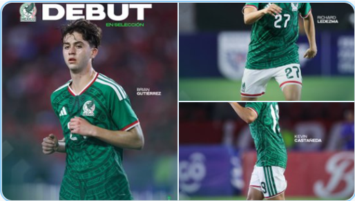 Ledezma, Gutiérrez y Castañeda, se estrenaron con la Selección de México