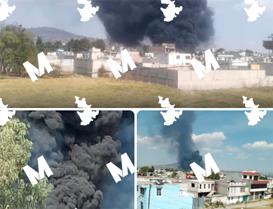 Incendio de pastizal y basura genera alarma en Texmelucan