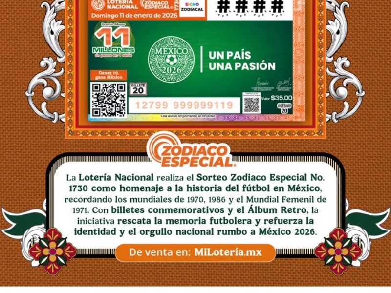 Tehuacanero obtiene el segundo lugar de la Lotería Nacional