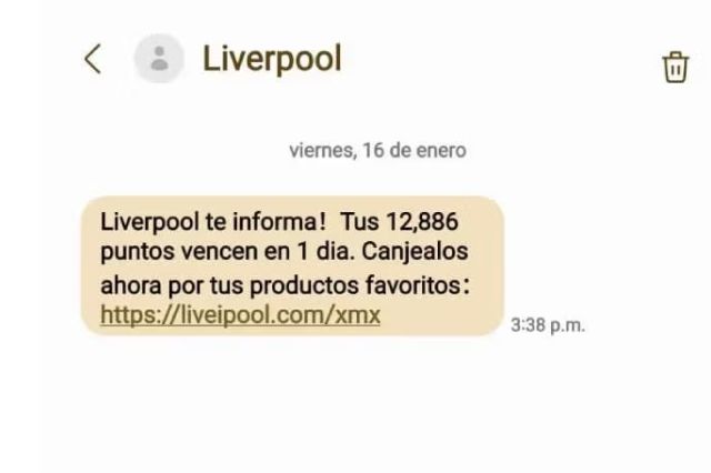 Fraude digital usa nombre de Liverpool para engañar a usuarios