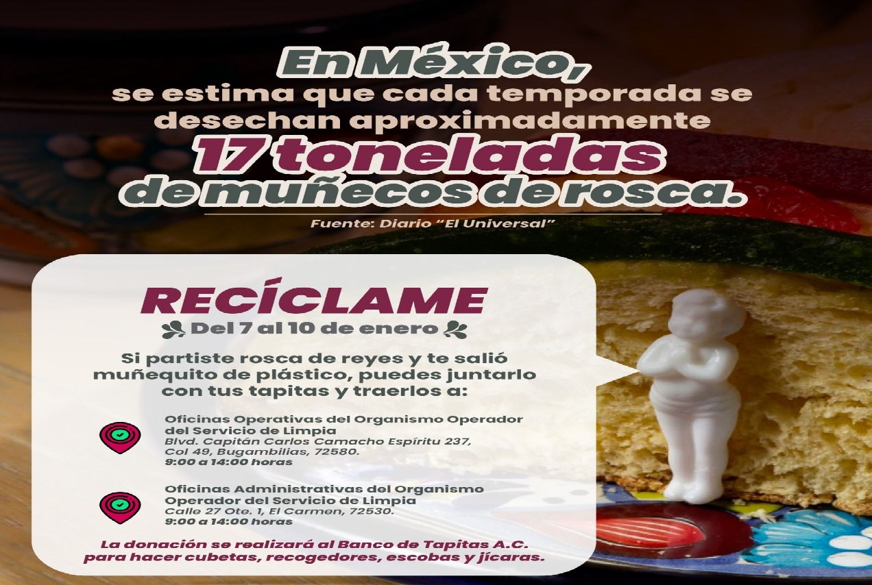 Impulsa Chedraui campaña para reutilizar muñecos de la Rosca para apoyar la causa social