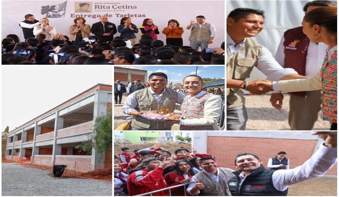 Sheinbaum supervisa construcción del Bachillerato Tecnológico en Cuautlancingo