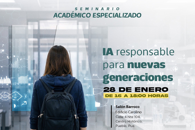 Convoca BUAP seminario sobre IA responsable para nuevas generaciones
