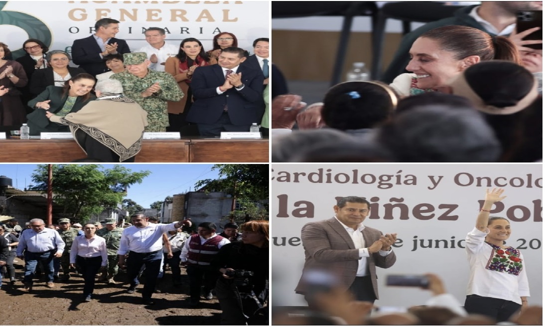 VIDEO Las 10 visitas de Claudia Sheinbaum a Puebla