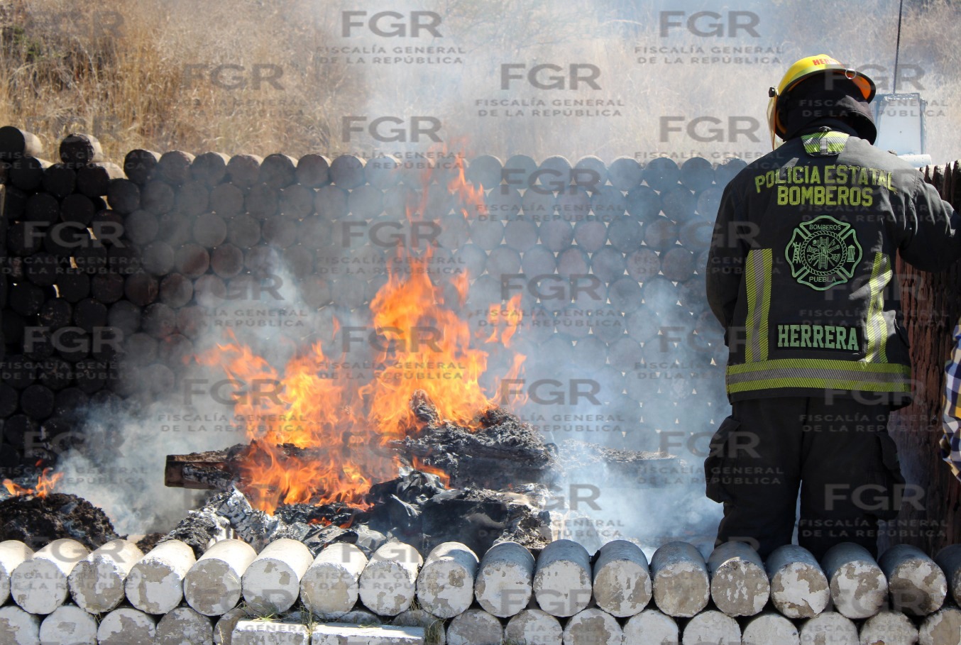 FGR incinera más de 156 kilos de narcóticos en Puebla