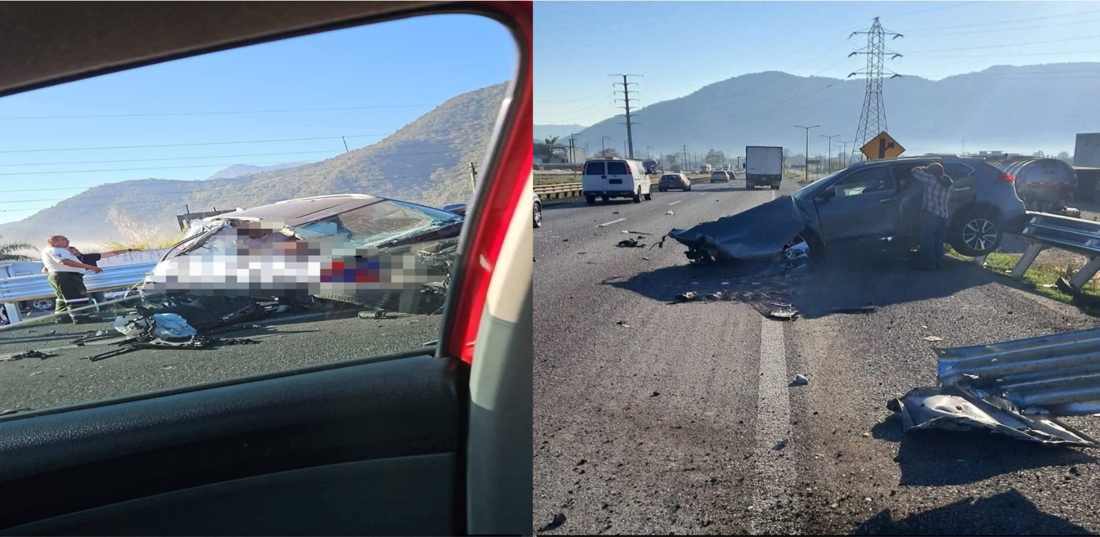 Aparatoso accidente se registra en la Autopista Puebla-Orizaba