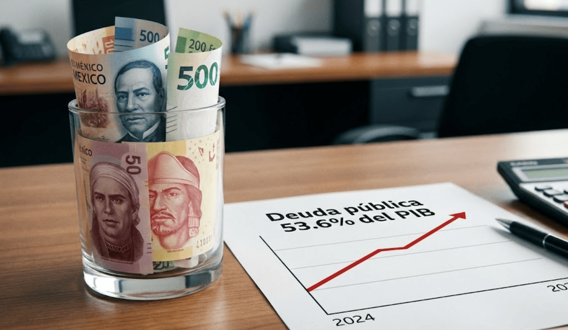 Deuda pública de México sube a 53.6 % del PIB al cierre de 2025
