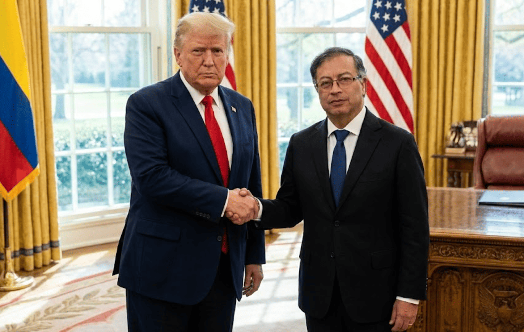 Tras insultos y amenazas, Trump dice que le fue muy bien con Petro en la Oficina Oval