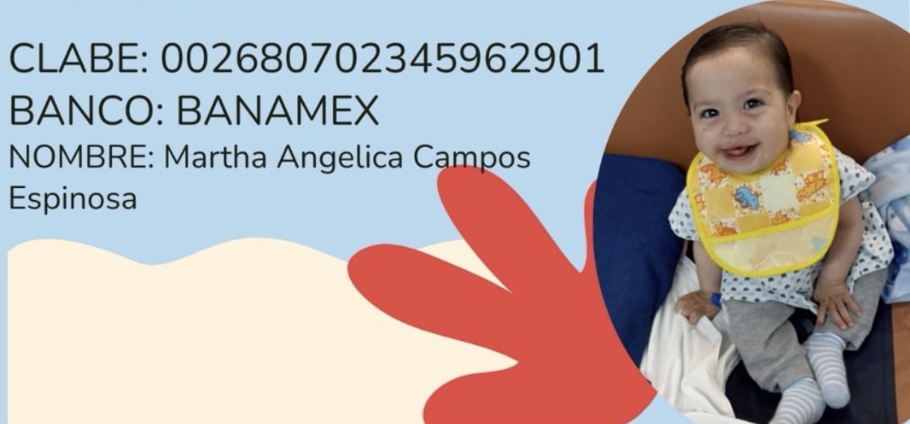 Familia en Teziutlán pide apoyo para bebé de 9 meses con cáncer renal