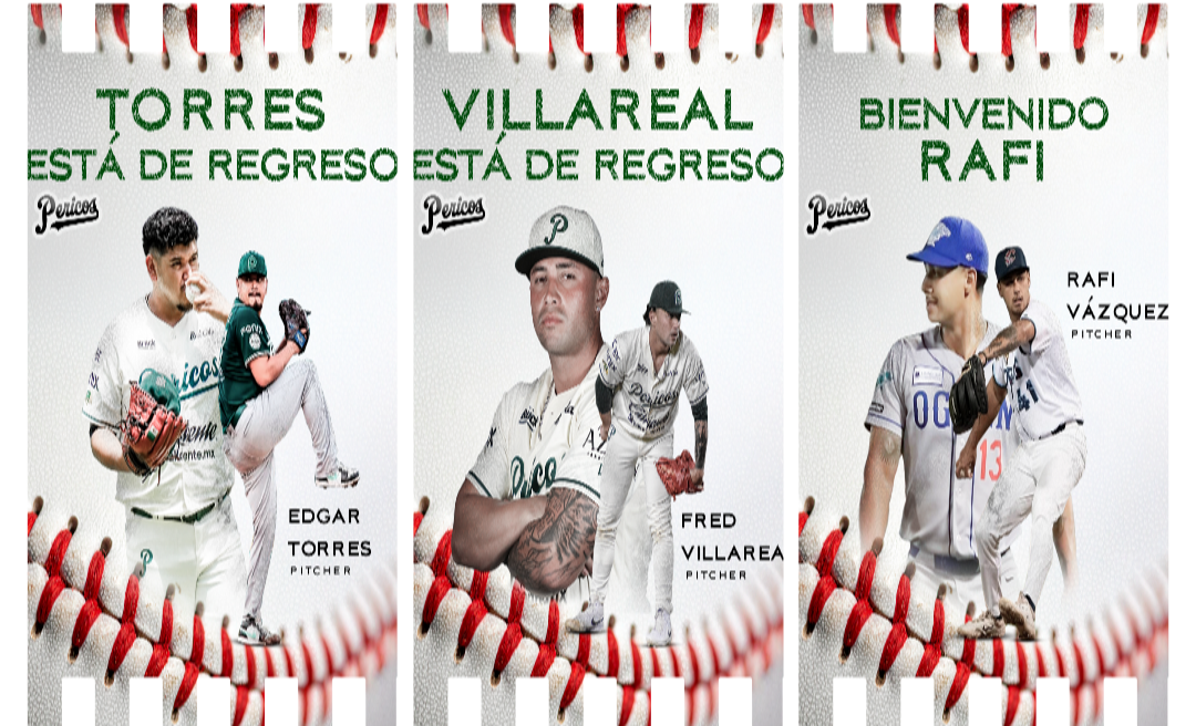 Torres, Vázquez y Villarreal, presentes para este 2026 con Pericos
