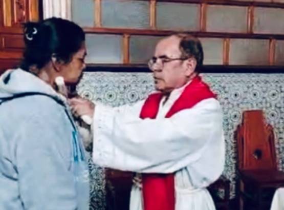 Atlixco celebra el ritual de San Blas en la iglesia de San Agustín 