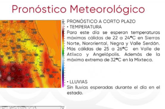 Se prevé un ambiente cálido y sin lluvias en Puebla