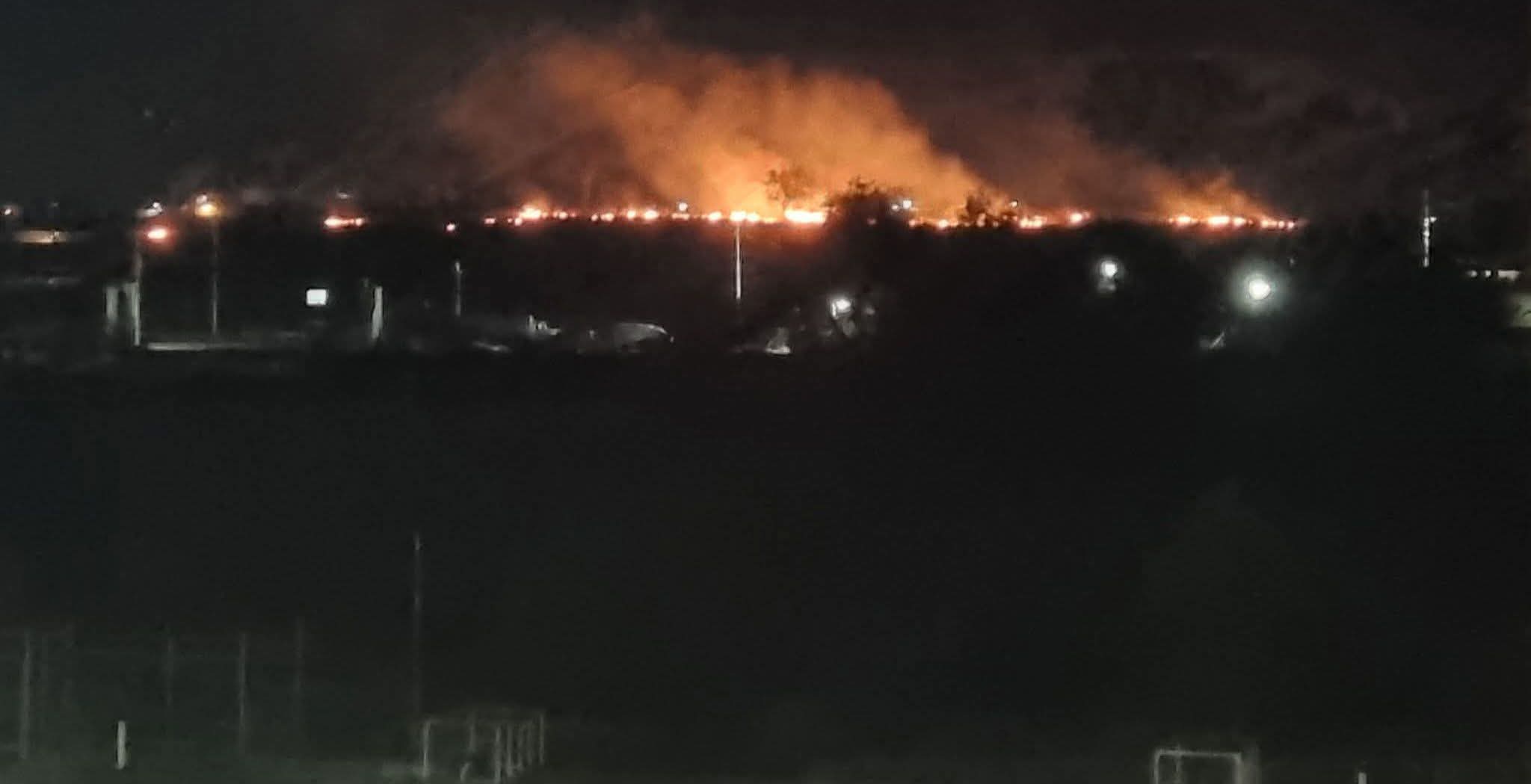 Se registra incendio en pastizales de la zona de Audi 