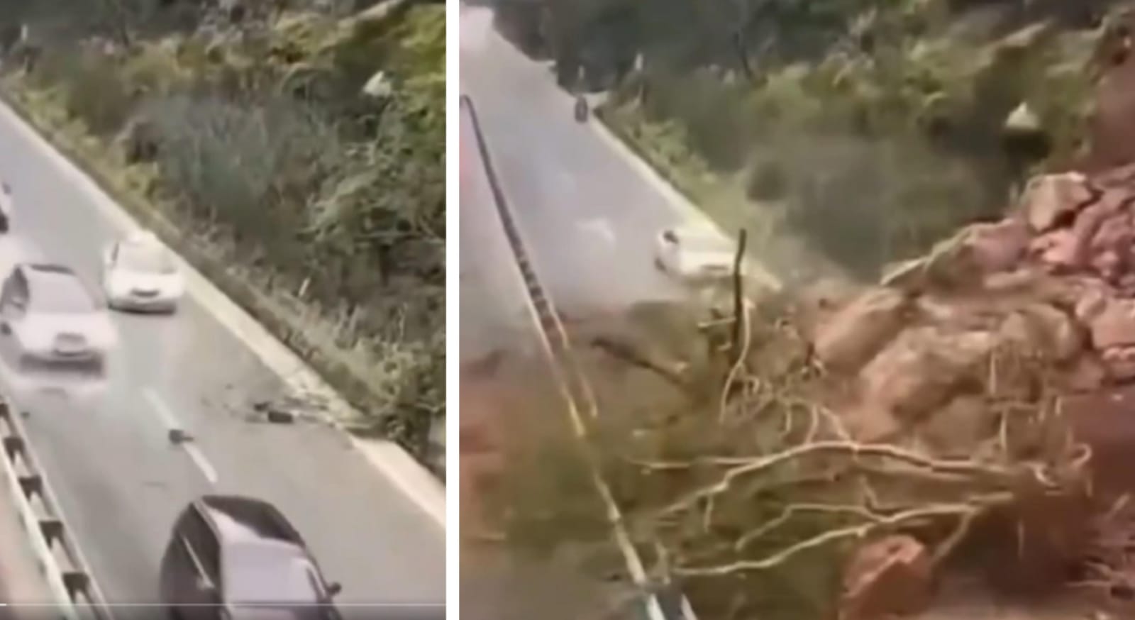 VIDEO Impactante deslizamiento de tierra sepulta autos en autopista de Taiwán 