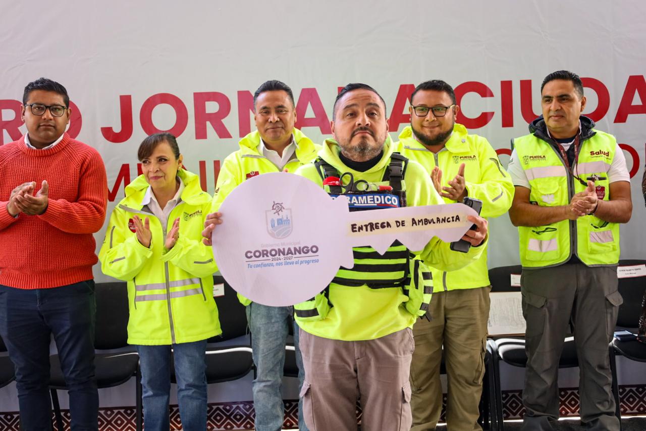 SUMA entrega ambulancia equipada a Coronango para atención de emergencias