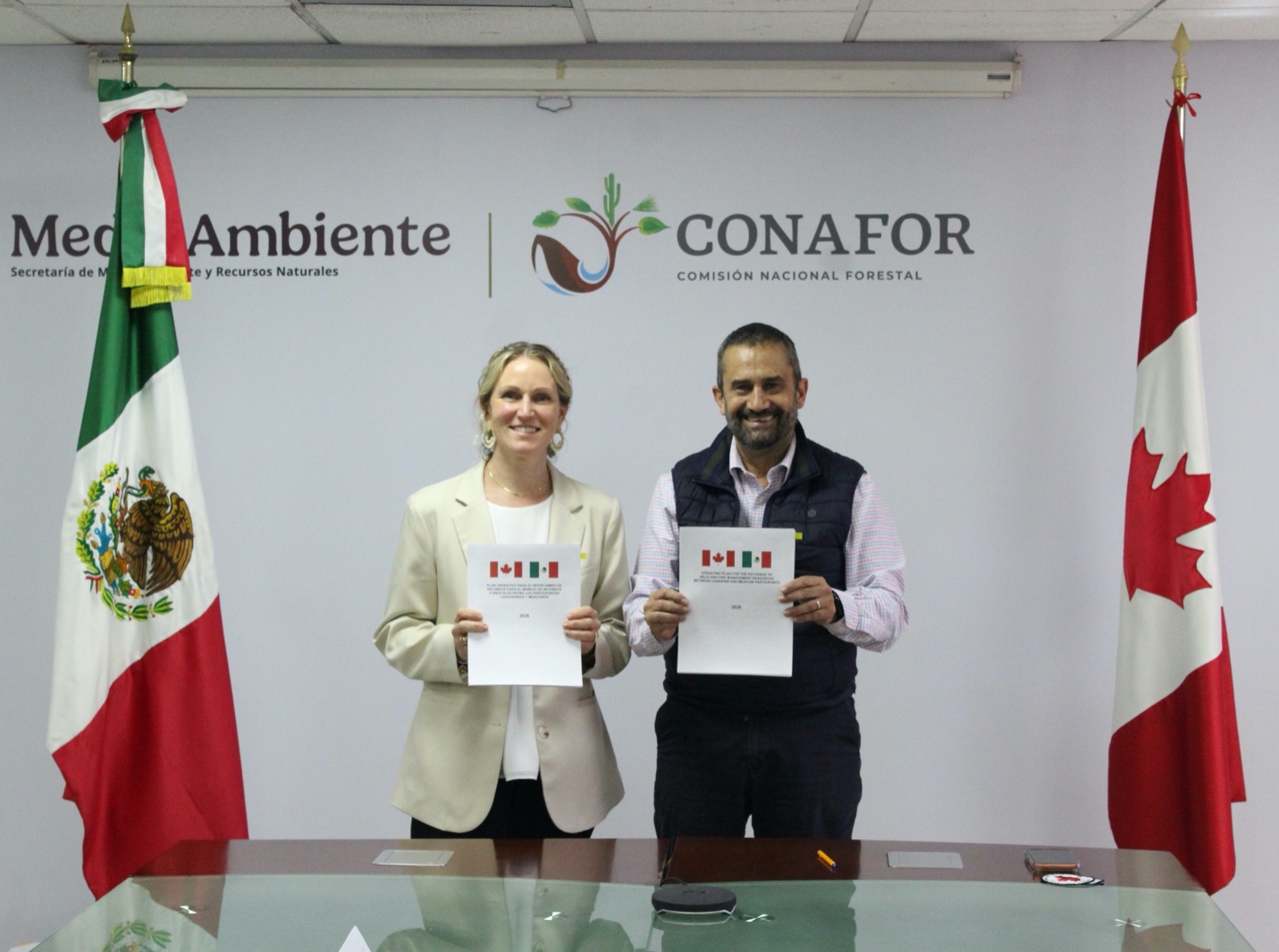 México y Canadá firman Plan Operativo 2026 contra incendios forestales