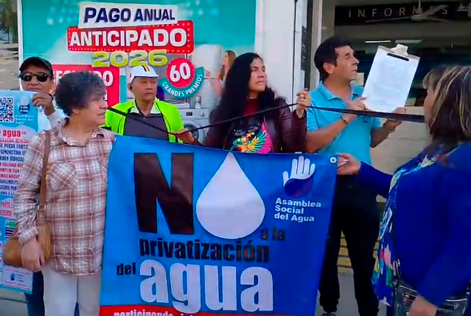 Realizan cierre simbólico en oficinas de Agua de Puebla