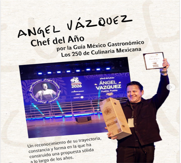 Ángel Vázquez es reconocido como el Chef del Año