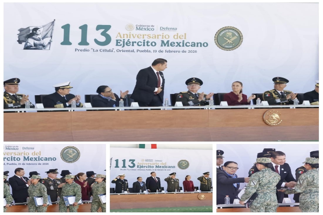 Armenta participó en la conmemoración del 113 Aniversario del Día del Ejército Mexicano