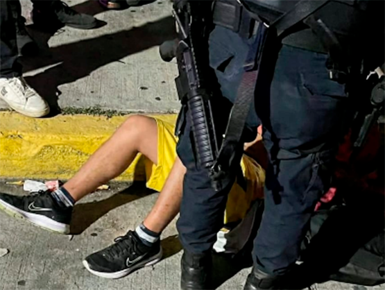 Golpean a presunto ladrón en Huejotzingo