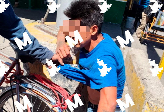 Aseguran y golpean a sujeto tras el robo de una bicicleta en El Verde