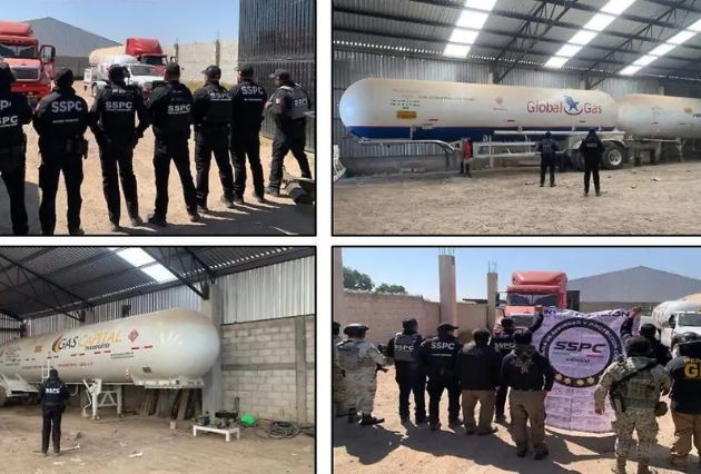 Desmantelan bodega clandestina de Gas LP en Tepeaca