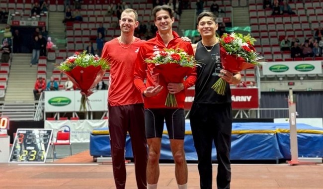 Erick Portillo sube al podio en salto de altura en República Checa.