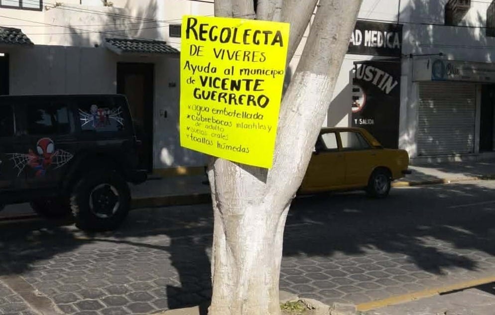 Activan centros de acopio para brigadistas por incendio en Vicente Guerrero