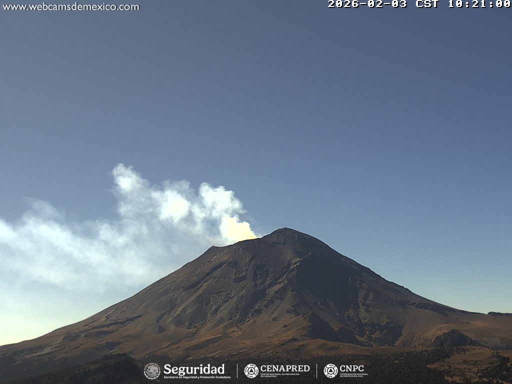 Popocatépetl registra solo 18 exhalaciones en 24 horas