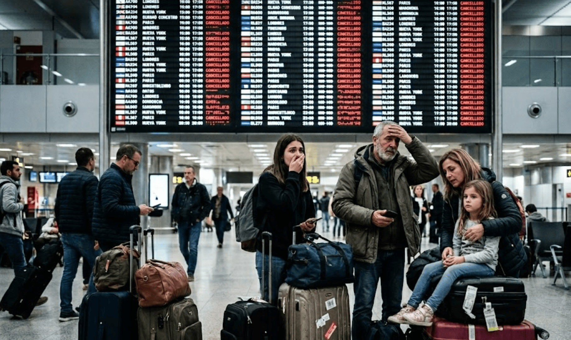 La guerra en Irán paraliza vuelos y deja varados a miles de viajeros en todo el mundo