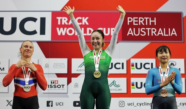 Mexicana Yareli Acevedo gana oro en Copa del Mundo de Pista en Australia