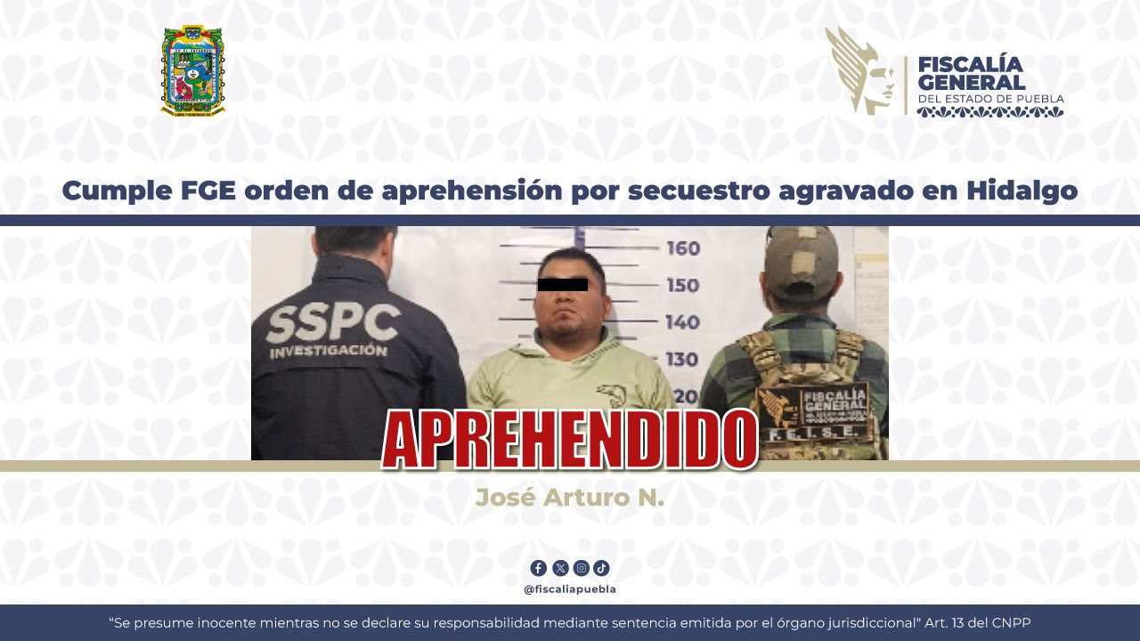 Cae en Hidalgo secuestrador que operaba en Xicotepec