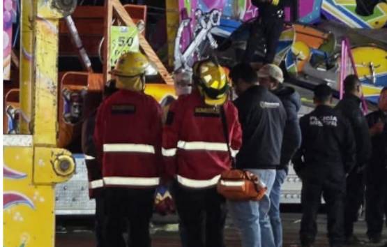 Muere hombre tras caer de juego mecánico en Huauchinango accidente