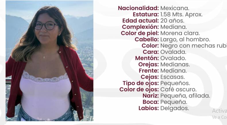 Activan boletín de búsqueda por la desaparición de Mely de 20 años en Puebla