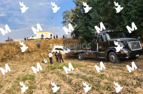 Un lesionado se registra tras un accidente vial en Texmelucan