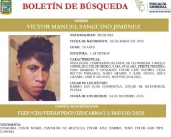 Continúa la búsqueda de Víctor Manuel en Izúcar 