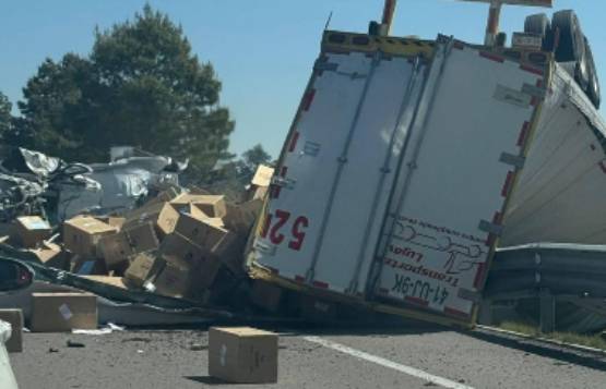 Accidente en la Amozoc-Perote mantiene el cierre de la autopista 