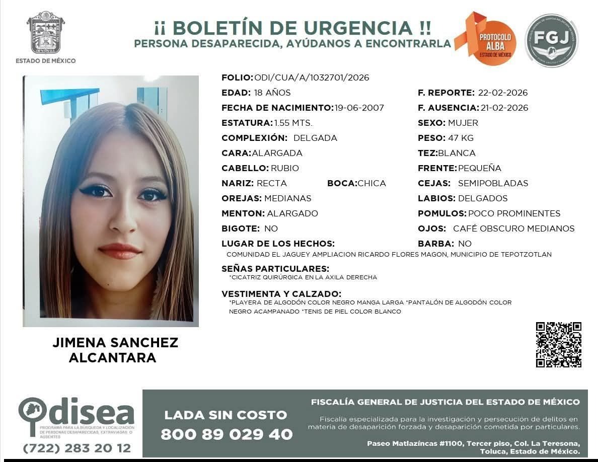 Buscan en la Mixteca a la joven desaparecida en Tepotzotlán