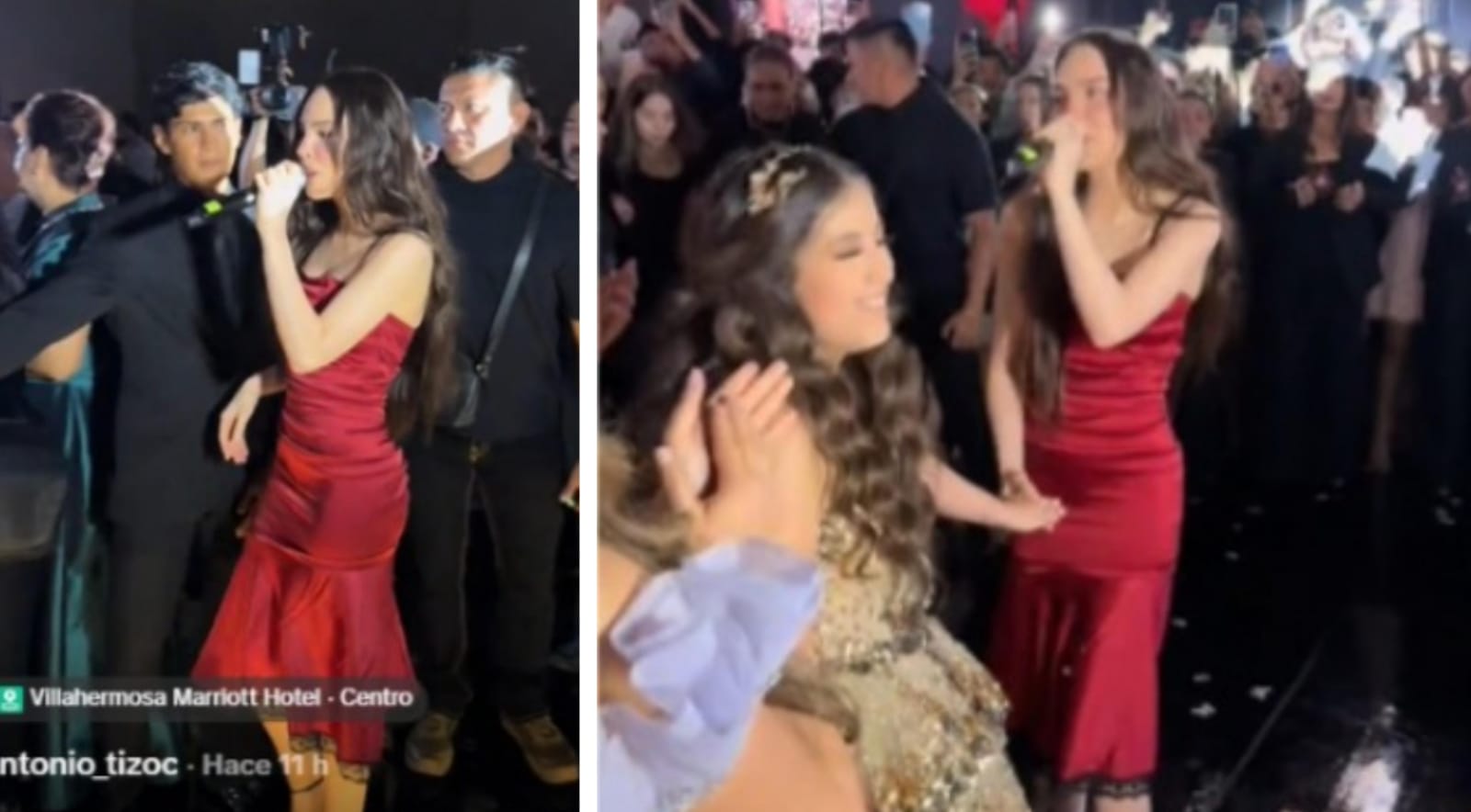 Belinda le canta Las Mañanitas a una joven en los Quince años del millón 