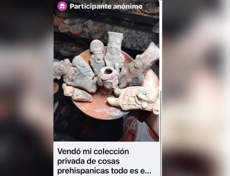 Ofrecen presuntas piezas arqueológicas en Tlalancaleca