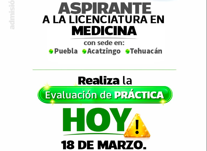 Realizan aspirantes a Medicina de la BUAP evaluación práctica este miércoles