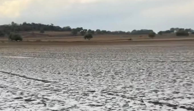 Granizada sorprende a pobladores de Aljojuca y Valle de Serdán