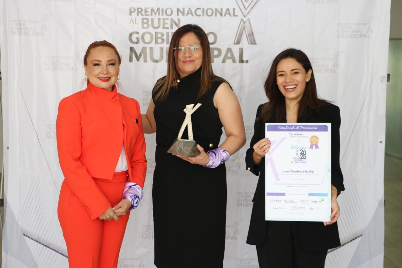 Gobierno Chedraui obtiene Premio Nacional del INAP por resiliencia municipal