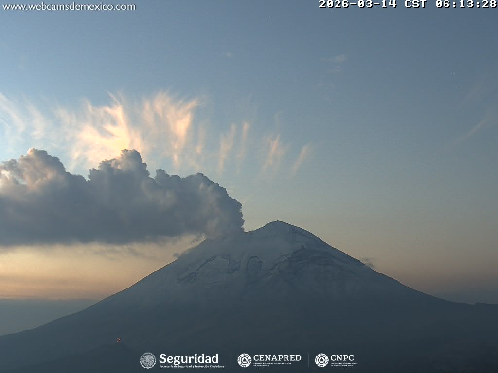 Popocatépetl registra solo 7 exhalaciones en 24 horas 