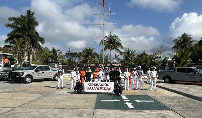 Más de dos mil 800 elementos integran Plan Marina Operación Salvavidas Semana Santa 2026