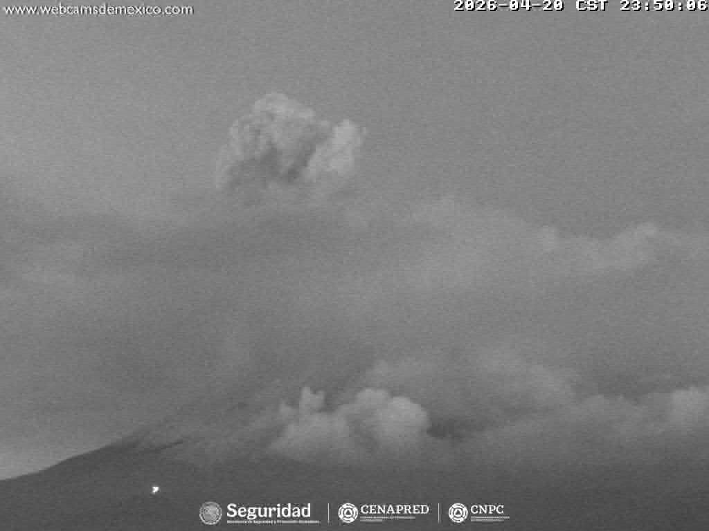 Popocatépetl registra 21 exhalaciones en 24 horas