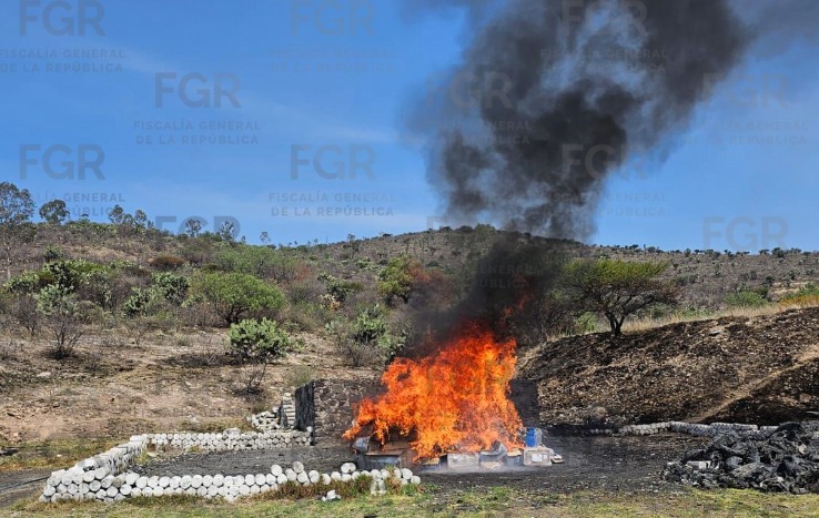 FGR incinera más de 400 kilos de diversos narcóticos en el Edomex