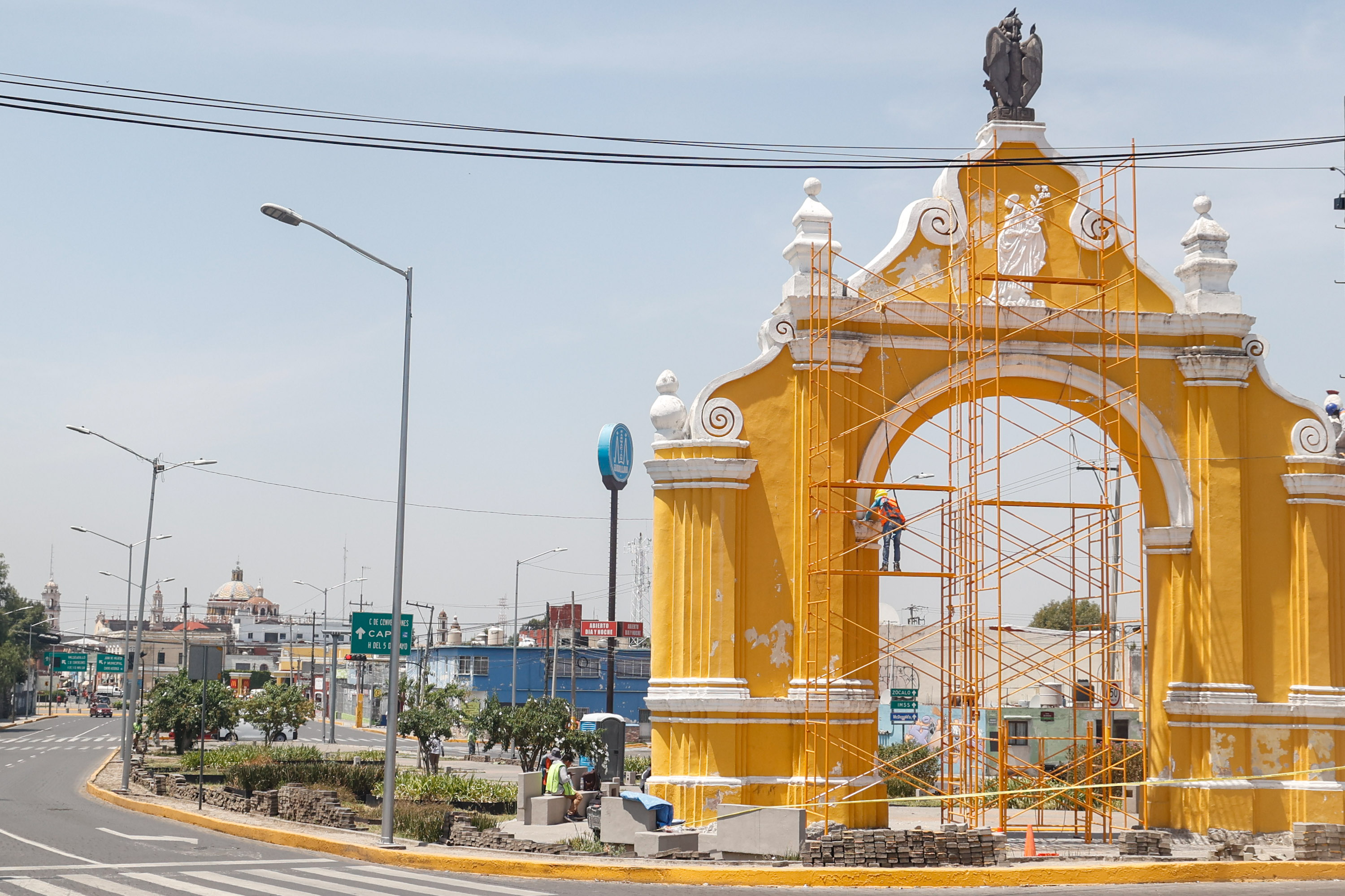VIDEO Inician trabajos de rehabilitación en el Arco de Loreto